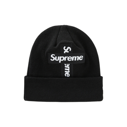 Supreme Black Box Logo Cross Beanie