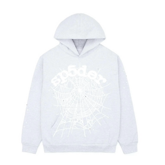 Sp5der Hoodie OG Web Heather Grey